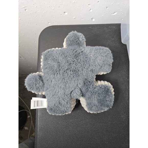 2024 Pluzzles Gray Dog Plush Stuffed Animal Puzzle Piece Yoonique - Picture 2 of 8